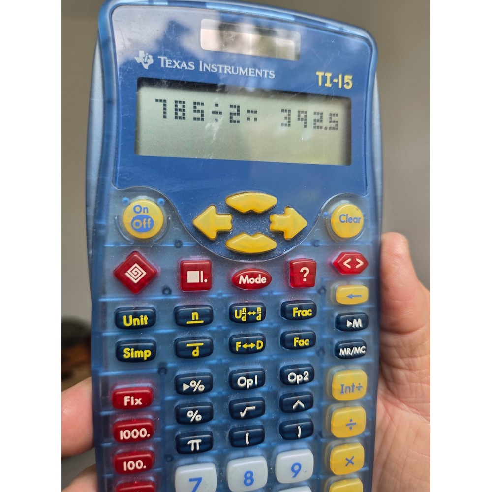 Texas Instruments Solar/Battery Explorer Element Calculator Translucent Blue - Picture 2 of 6